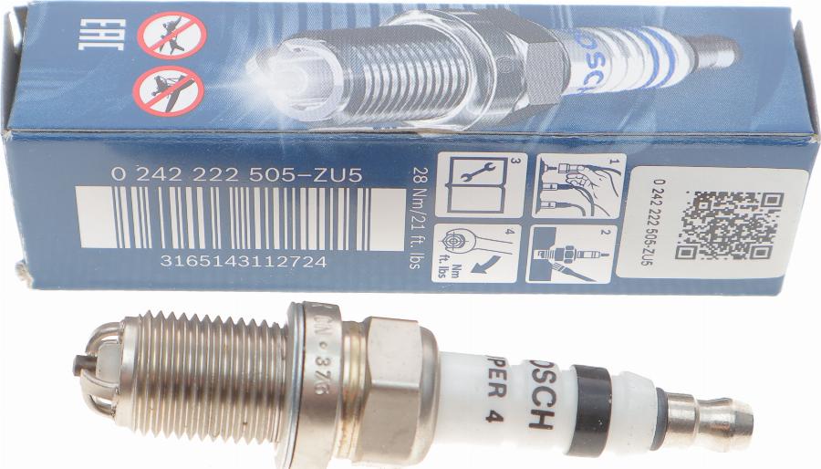 BOSCH 0 242 222 505 - Spark Plug parts5.com