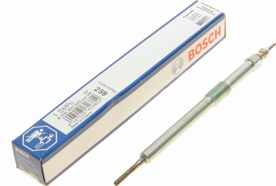 BOSCH 0 250 403 022 - Świeca żarowa parts5.com