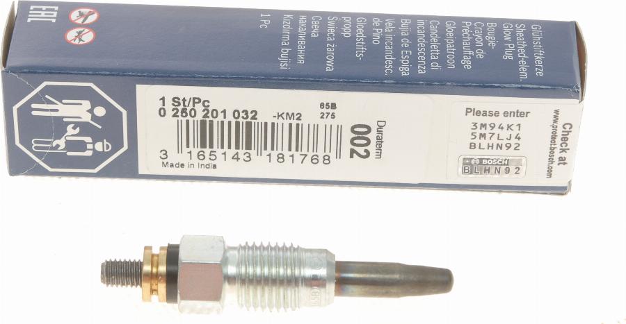 BOSCH 0 250 201 032 - Bougie de préchauffage parts5.com