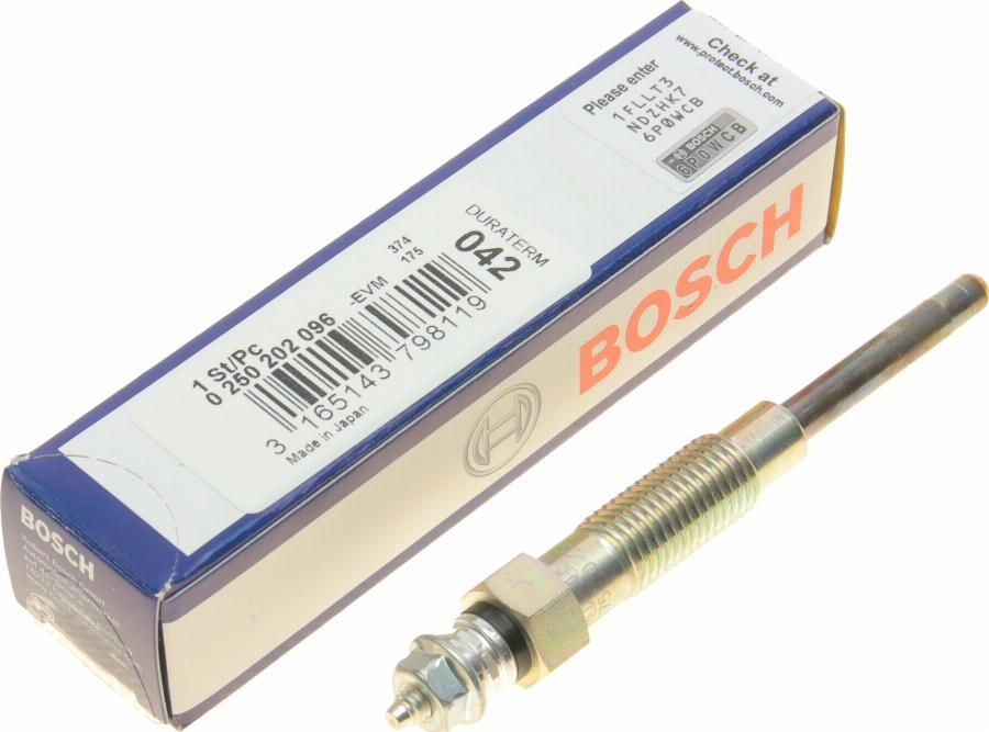 BOSCH 0 250 202 096 - Подгревна свещ parts5.com