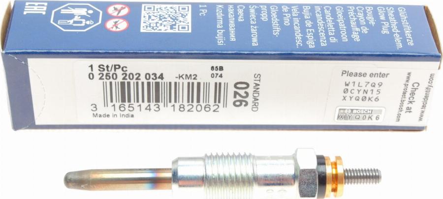 BOSCH 0 250 202 034 - Kızdırma bujisi parts5.com