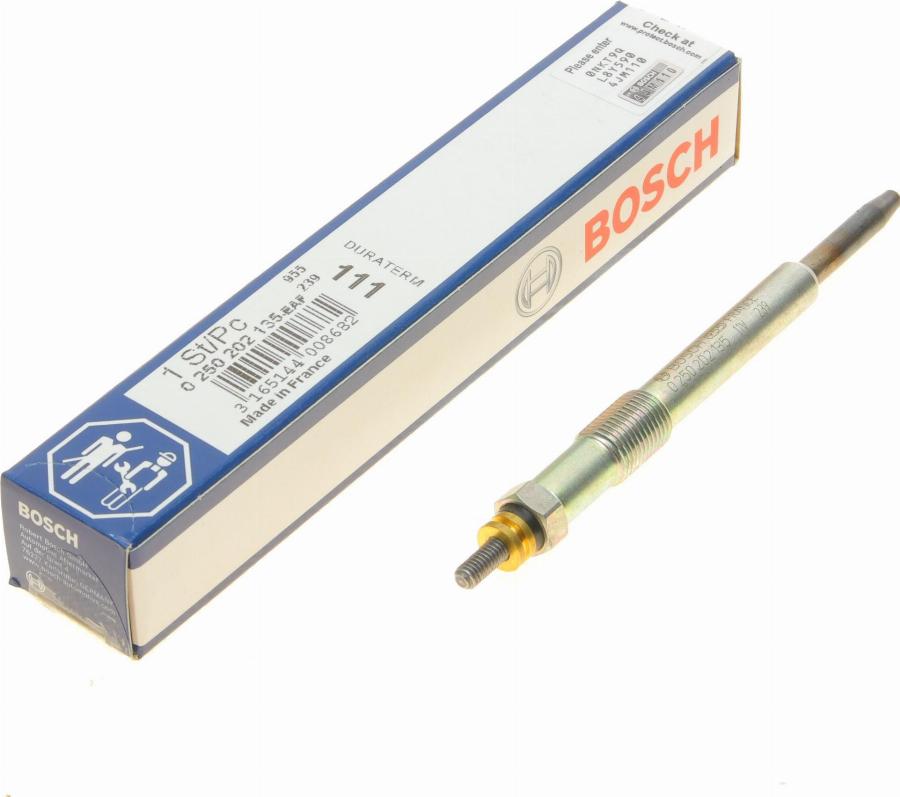 BOSCH 0 250 202 135 - Подгревна свещ parts5.com