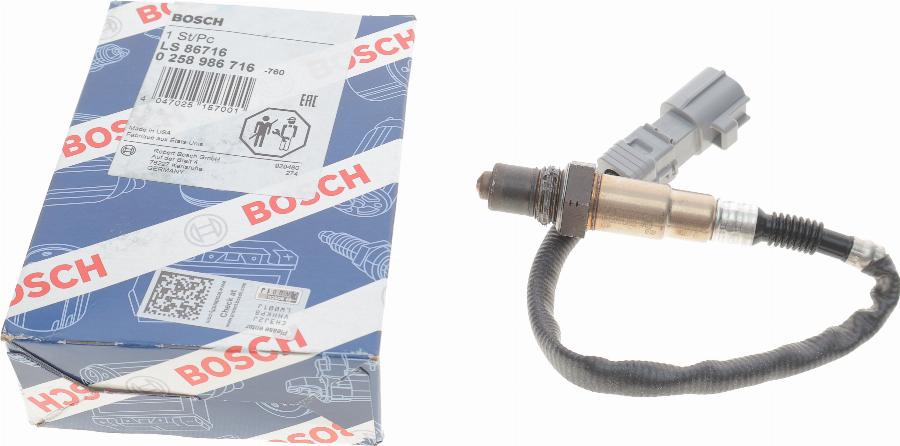 BOSCH 0 258 986 716 - Lambda sensörü parts5.com