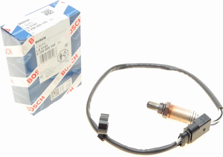 BOSCH 0 258 005 143 - Lambda Sensor parts5.com