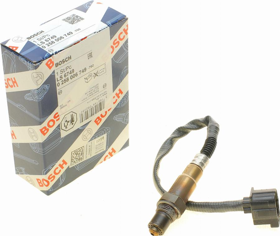 BOSCH 0 258 006 749 - Sonda Lambda parts5.com