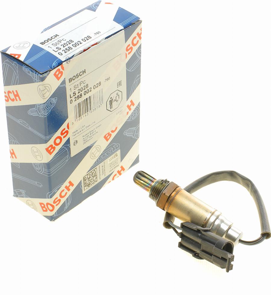 BOSCH 0 258 002 028 - Lambda sensörü parts5.com