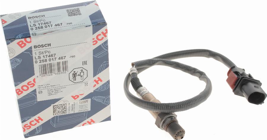 BOSCH 0 258 017 467 - Sonda lambda parts5.com