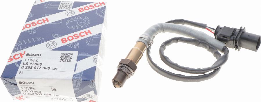 BOSCH 0 258 017 068 - Lambda Sensor parts5.com