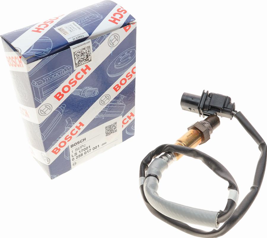 BOSCH 0 258 017 001 - Sonda lambda parts5.com