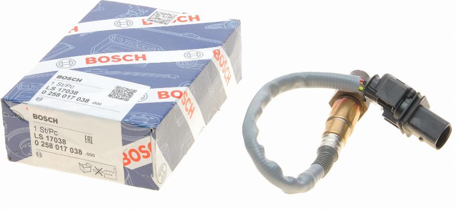 BOSCH 0 258 017 038 - Sonda Lambda parts5.com