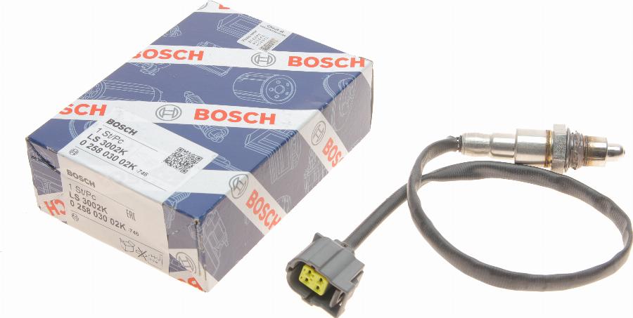 BOSCH 0 258 030 02K - Lambda Sensor parts5.com