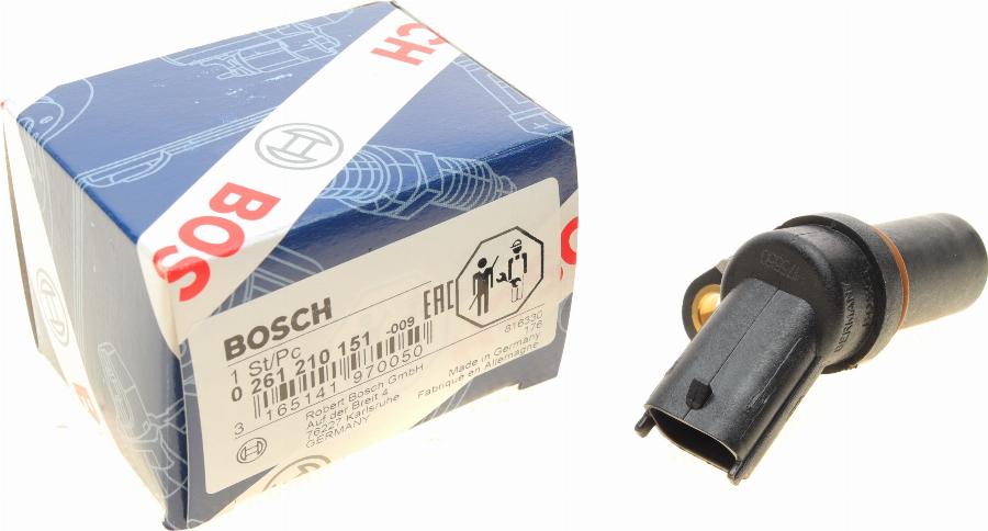 BOSCH 0 261 210 151 - Snímač impulzov kľukového hriadeľa parts5.com