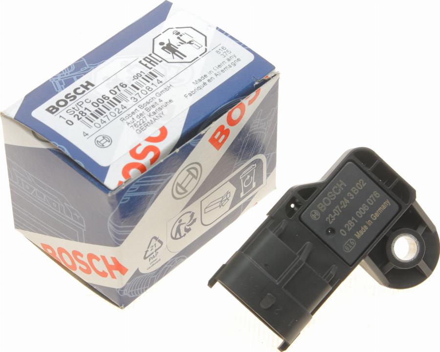 BOSCH 0 281 006 076 - Датчик, давление наддува parts5.com