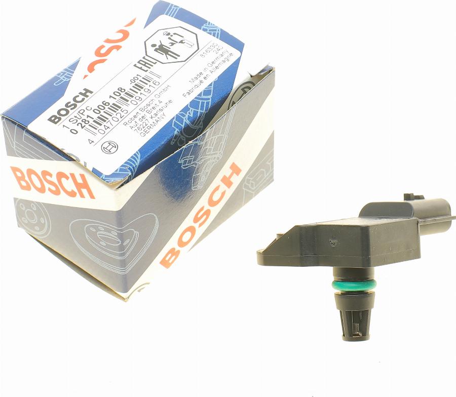 BOSCH 0 281 006 108 - Датчик, давление наддува parts5.com