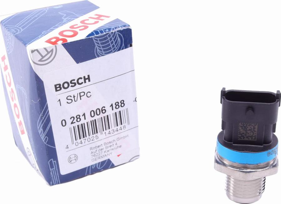 BOSCH 0 281 006 188 - Sensor, presión combustible parts5.com