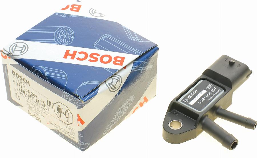 BOSCH 0 281 006 207 - Sensor, presión gas de escape parts5.com