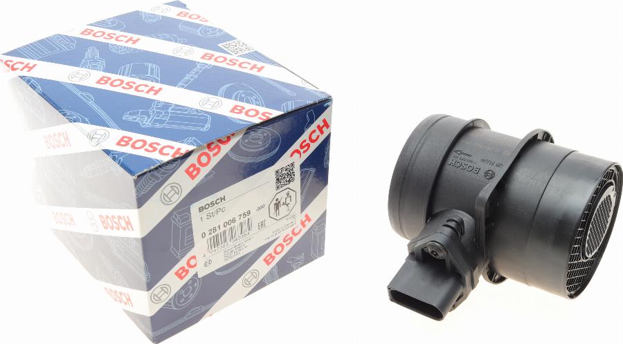 BOSCH 0 281 006 759 - Air Mass Sensor parts5.com