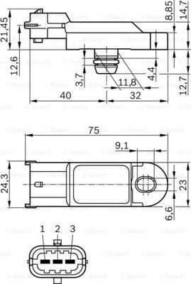 BOSCH 0 281 002 996 - Senzor,presiune supraalimentare parts5.com