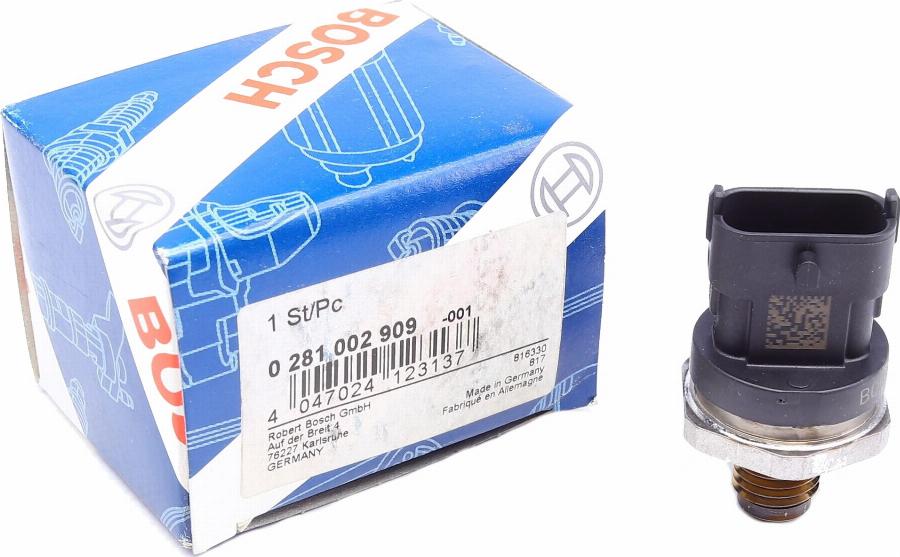 BOSCH 0 281 002 909 - Senzor, tlak goriva parts5.com