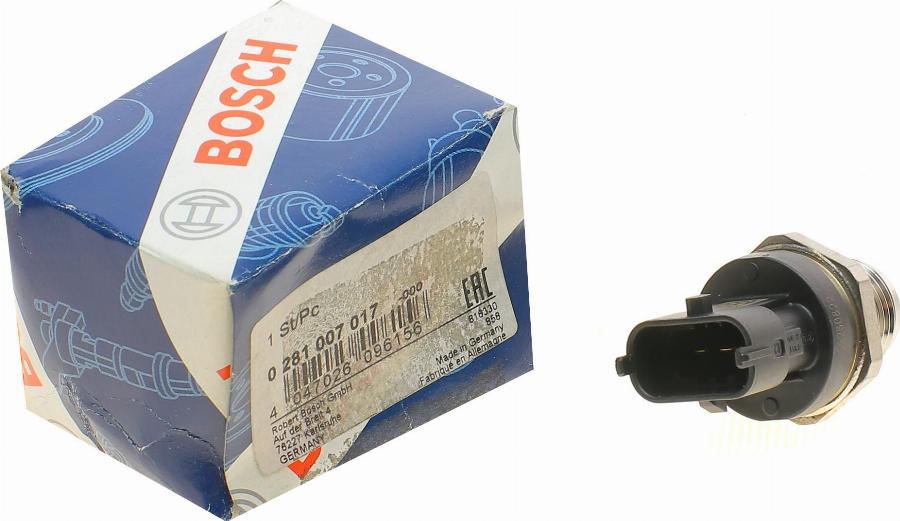 BOSCH 0 281 007 017 - Αισθητήρας, πίεση καυσίμου parts5.com