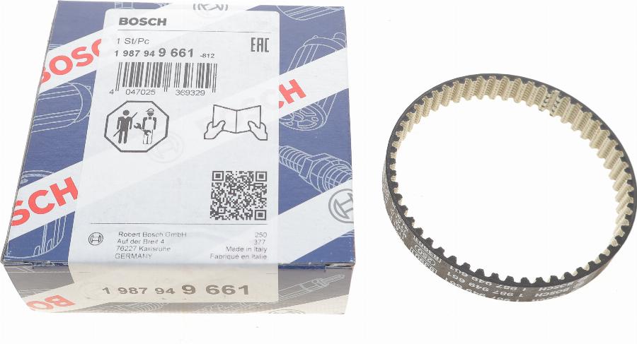 BOSCH 1 987 949 661 - Fogasszíj parts5.com