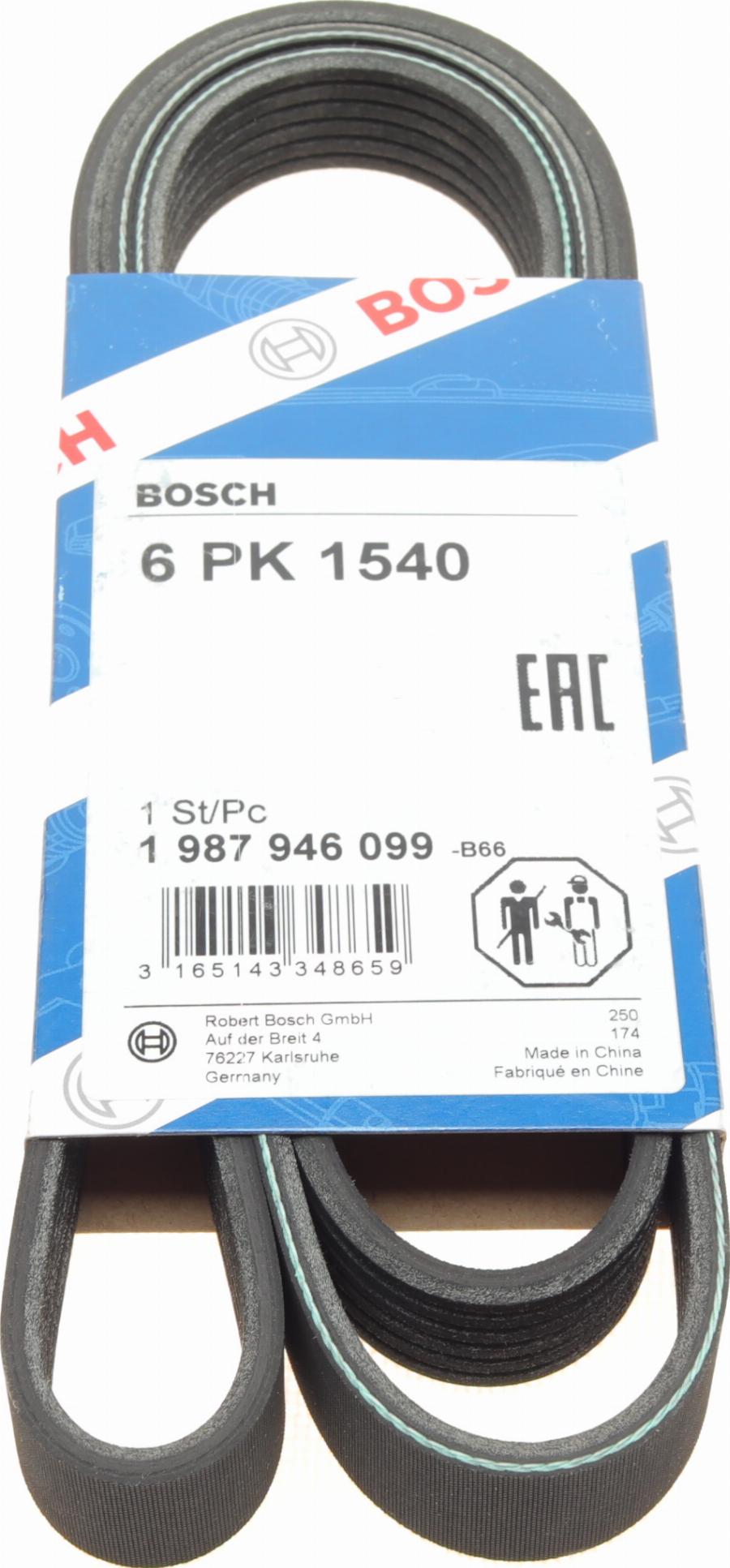 BOSCH 1 987 946 099 - Curea transmisie cu caneluri parts5.com