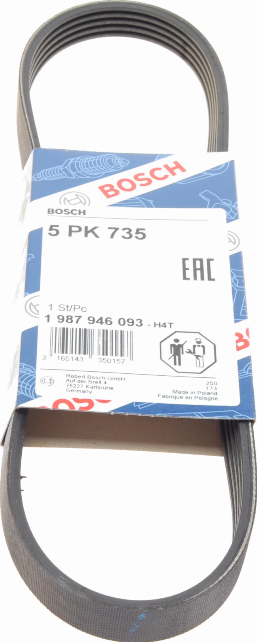 BOSCH 1 987 946 093 - Correa trapecial poli V parts5.com