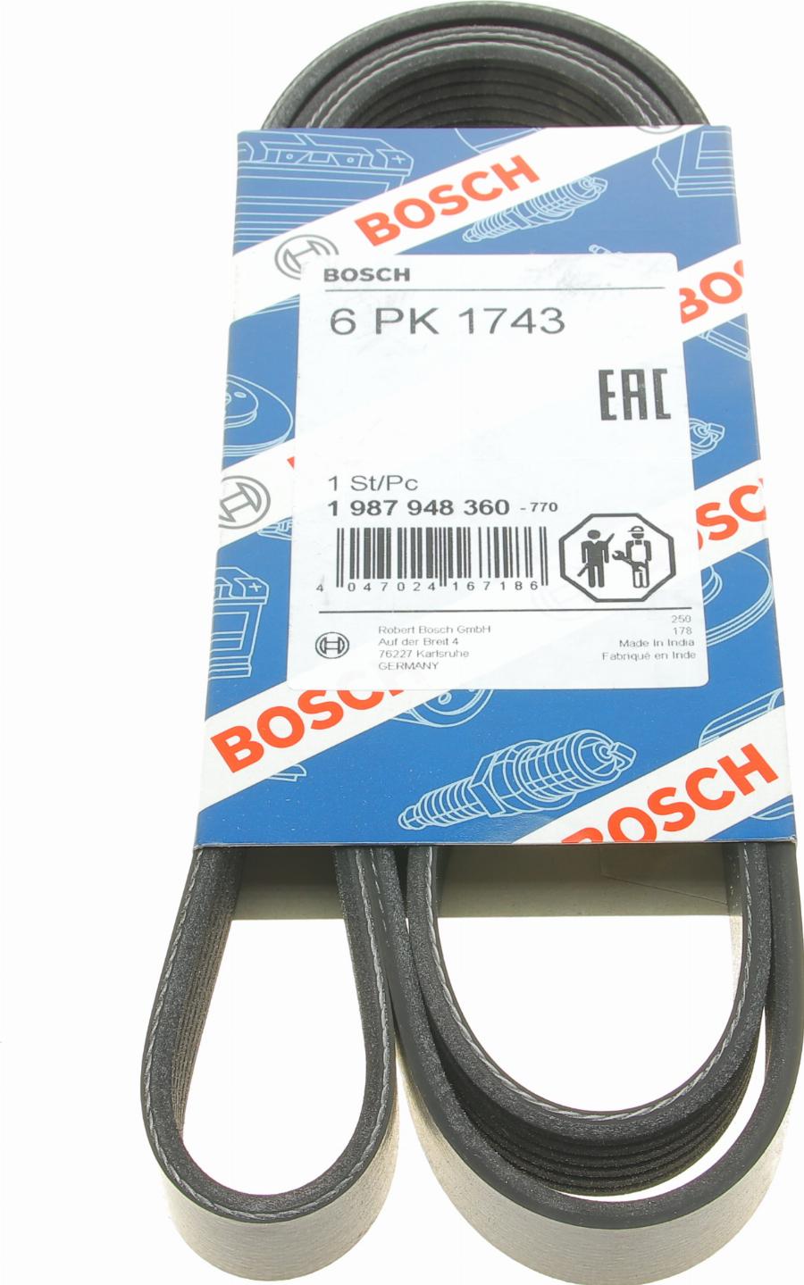 BOSCH 1 987 948 360 - Correa trapecial poli V parts5.com