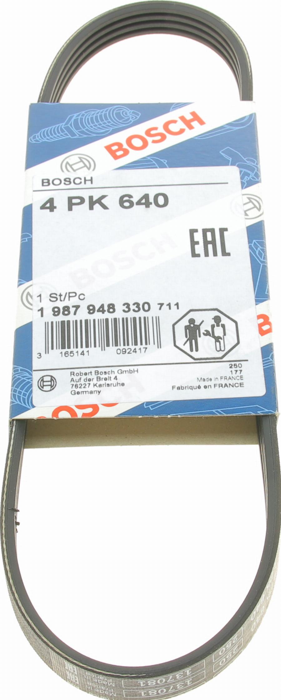 BOSCH 1 987 948 330 - Courroie trapézoïdale à nervures parts5.com