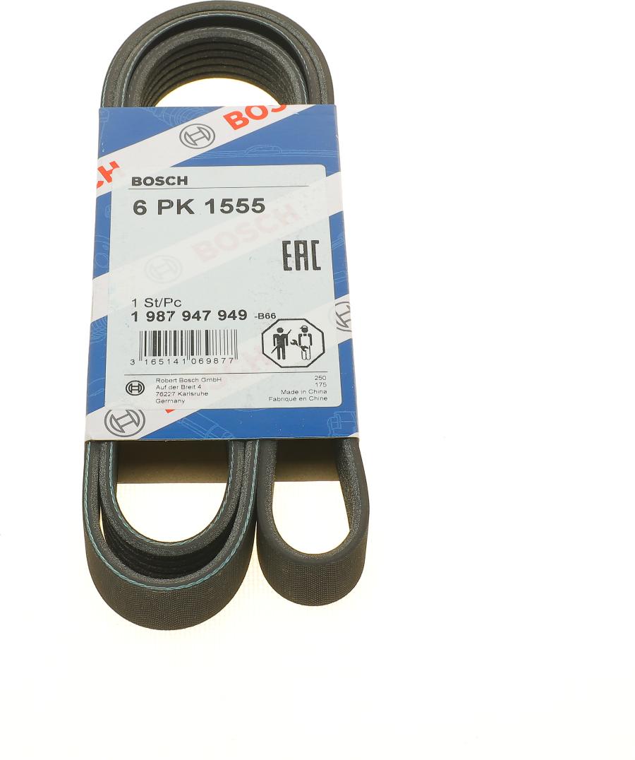 BOSCH 1 987 947 949 - Keilrippenriemen parts5.com