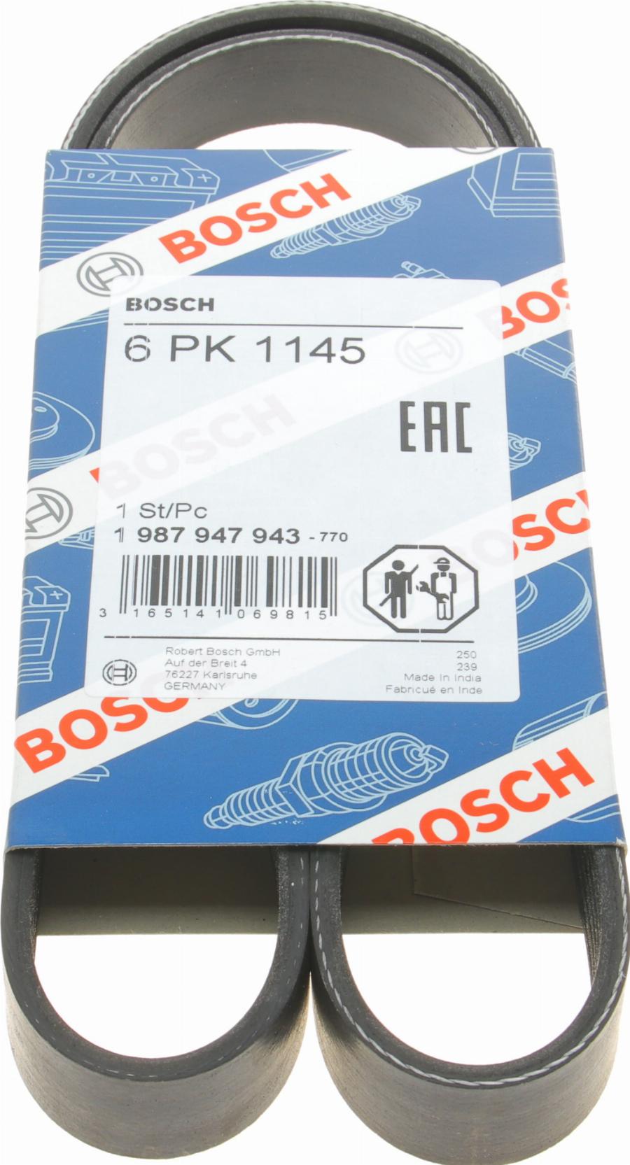 BOSCH 1 987 947 943 - Correa trapecial poli V parts5.com