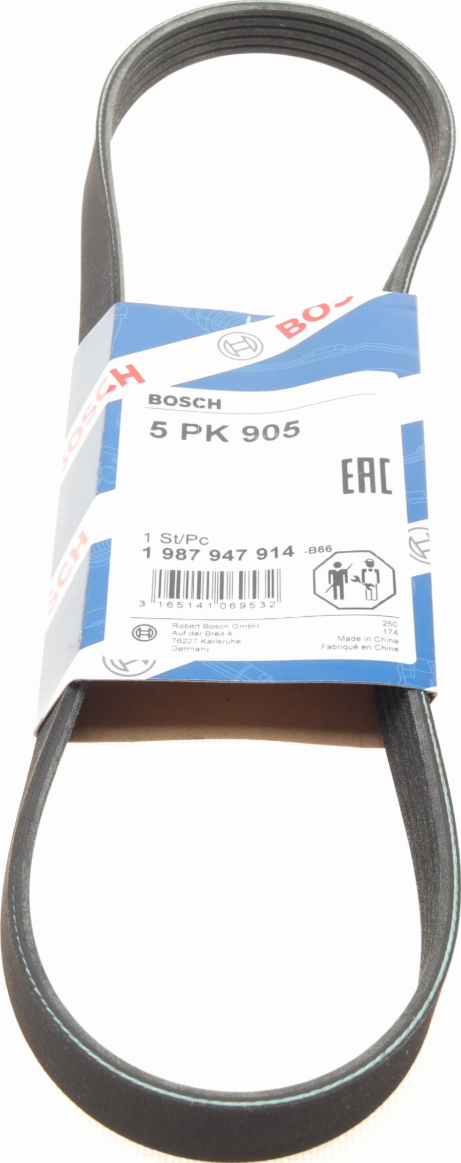 BOSCH 1 987 947 914 - Pasek klinowy wielorowkowy parts5.com