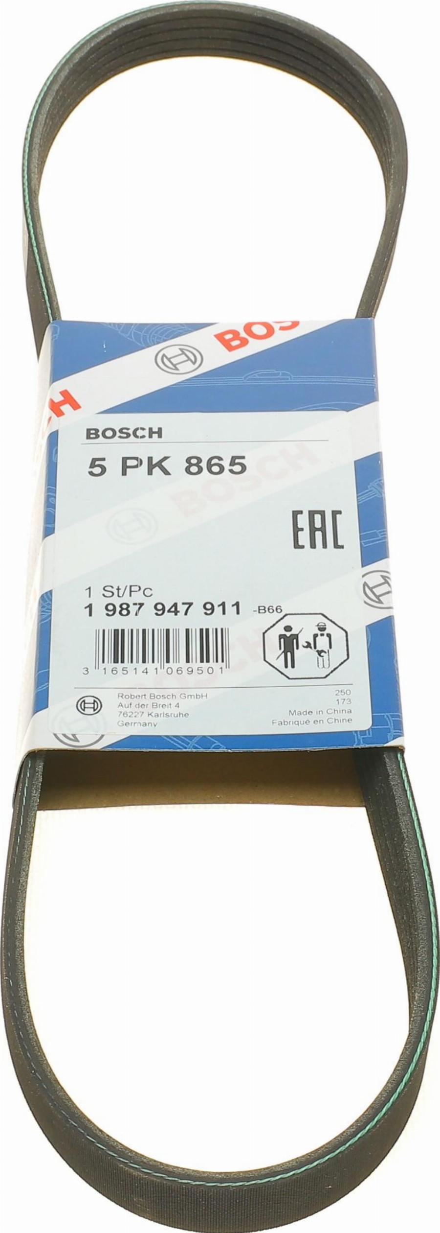 BOSCH 1 987 947 911 - Ozubený klínový řemen parts5.com