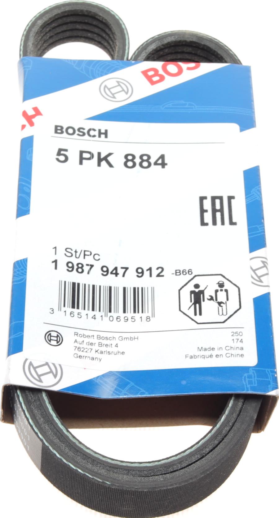 BOSCH 1 987 947 912 - Ozubený klínový řemen parts5.com