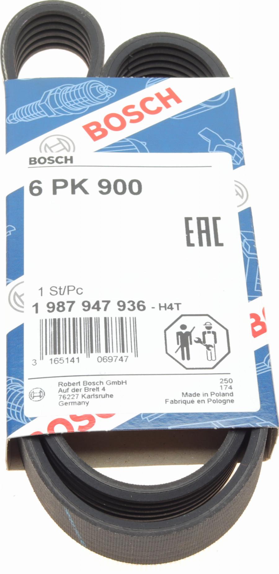 BOSCH 1 987 947 936 - Courroie trapézoïdale à nervures parts5.com