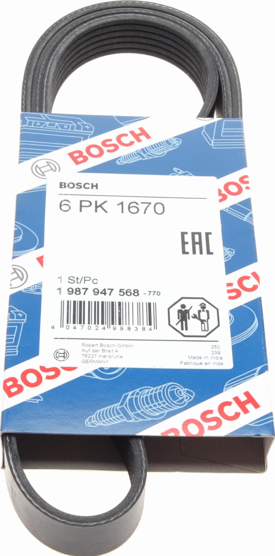 BOSCH 1 987 947 568 - Поликлиновой ремень parts5.com