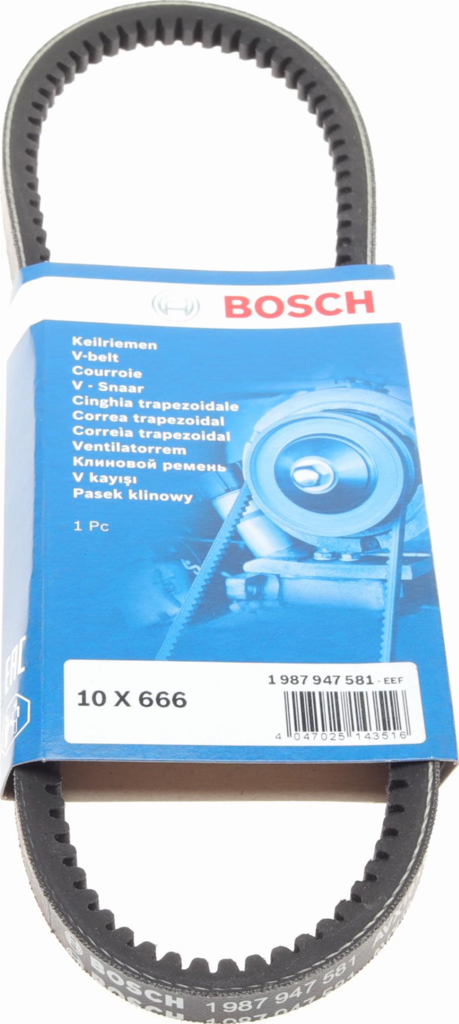 BOSCH 1 987 947 581 - Трапецовиден ремък parts5.com