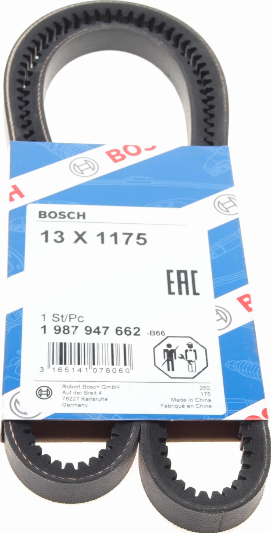 BOSCH 1 987 947 662 - Τραπεζοειδής ιμάντας parts5.com