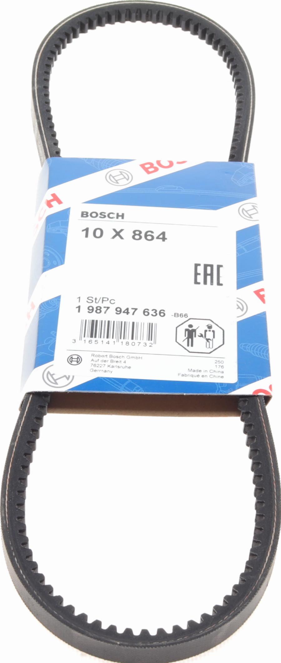 BOSCH 1 987 947 636 - Klínový řemen parts5.com