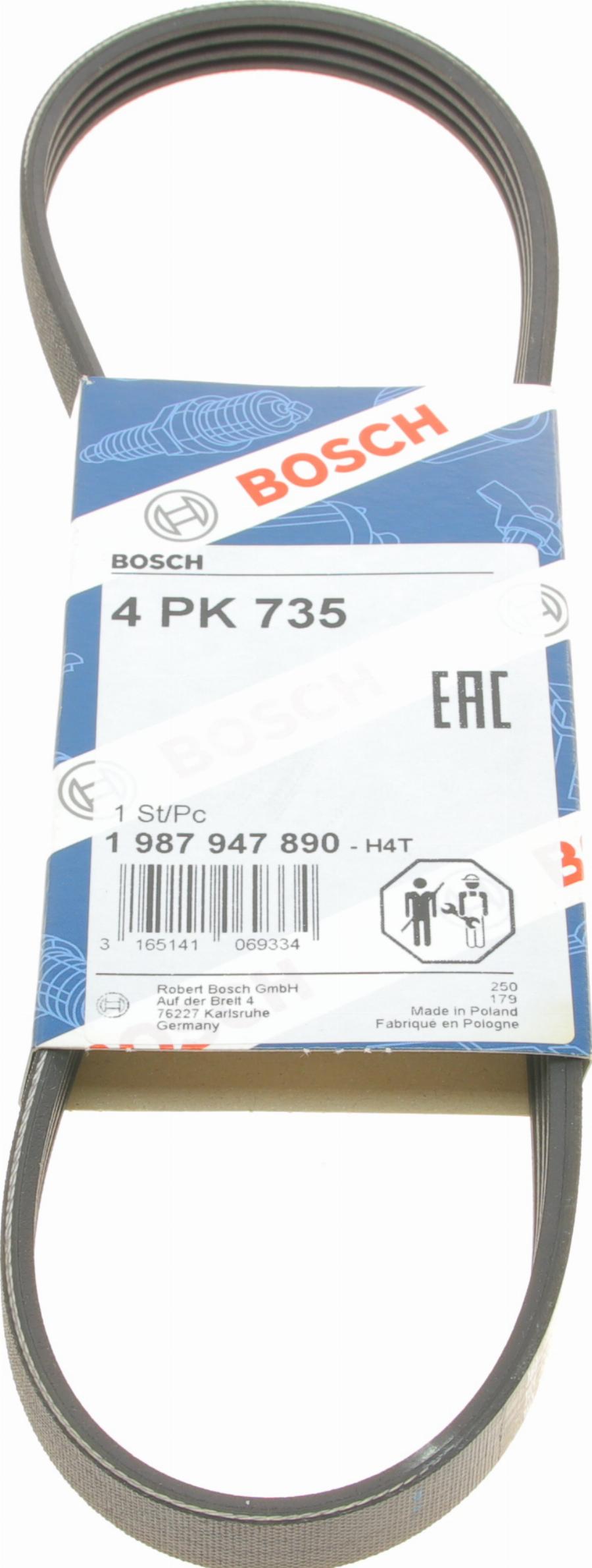 BOSCH 1 987 947 890 - Pasek klinowy wielorowkowy parts5.com