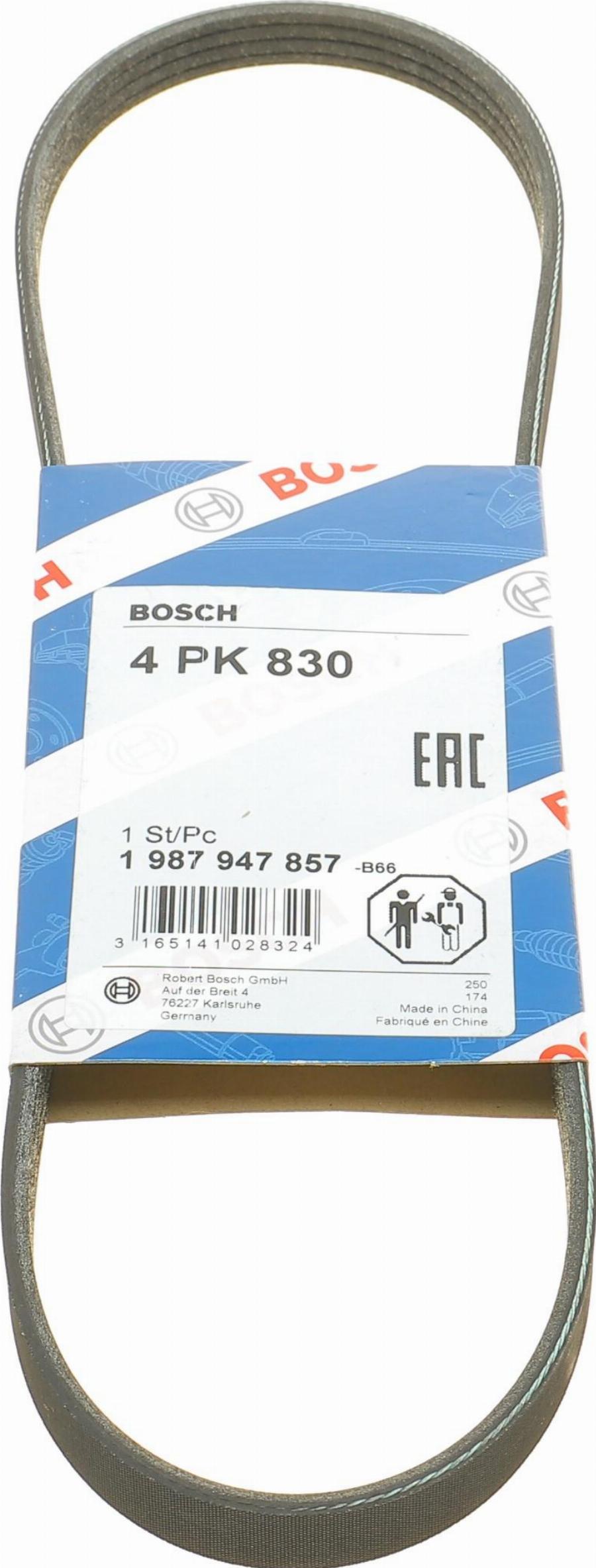 BOSCH 1 987 947 857 - Correa trapecial poli V parts5.com