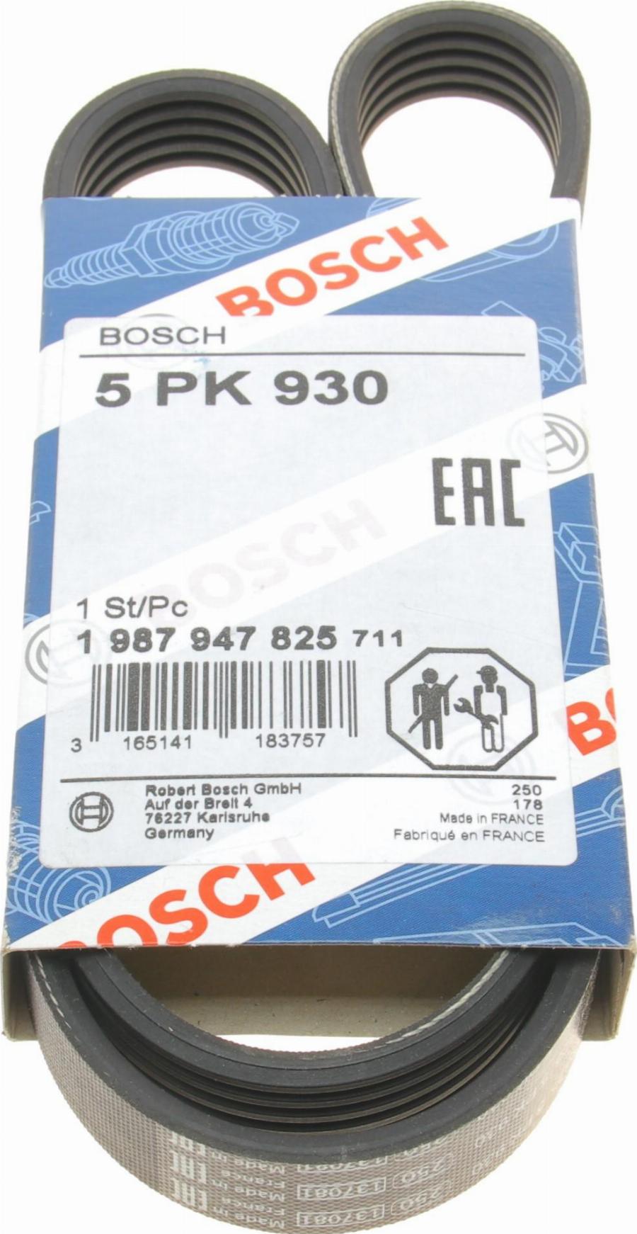 BOSCH 1 987 947 825 - Correa trapecial poli V parts5.com