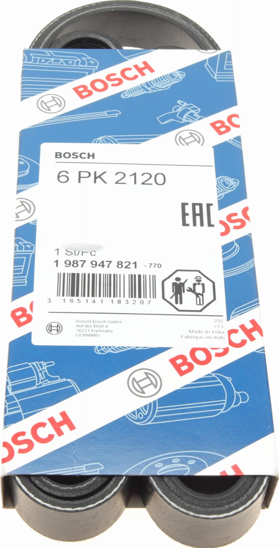 BOSCH 1 987 947 821 - Correa trapecial poli V parts5.com