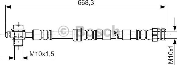 BOSCH 1 987 481 693 - Tubo flexible de frenos parts5.com