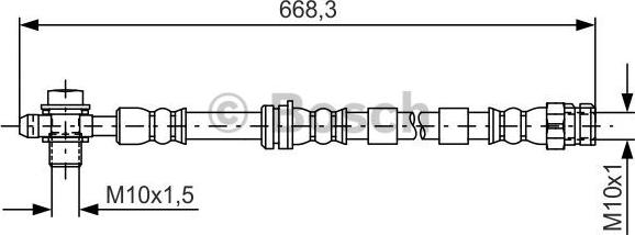 BOSCH 1 987 481 693 - Тормозной шланг parts5.com