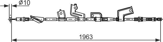 BOSCH 1 987 482 912 - Vaijeri, seisontajarru parts5.com