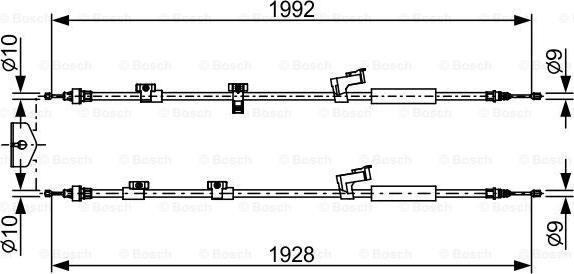 BOSCH 1 987 482 494 - Cable, parking brake parts5.com