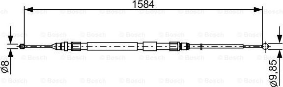 BOSCH 1 987 482 491 - Cablu, frana de parcare parts5.com