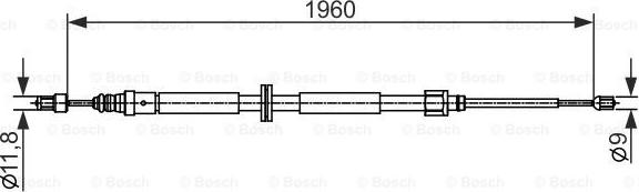 BOSCH 1 987 482 432 - Zicovod,rocna zavora parts5.com