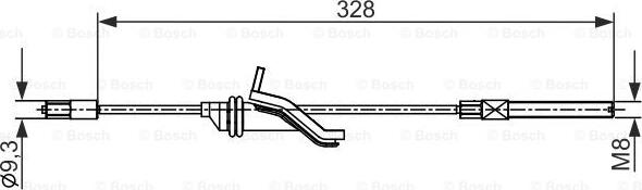 BOSCH 1 987 482 545 - Cablu, frana de parcare parts5.com